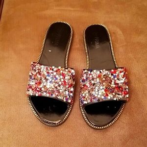 Prima women's jeweled confetti sandals size 8